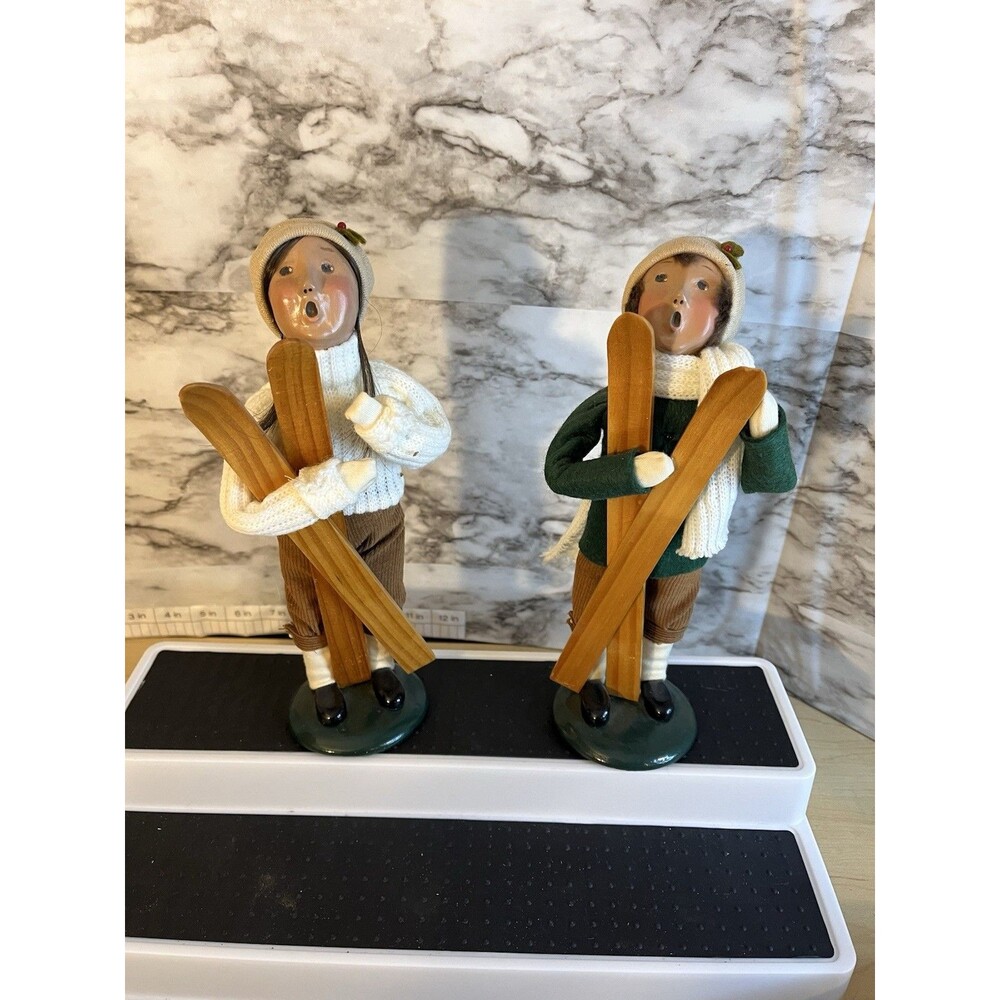 Byers Carolers Skiing Couple - Both Signed '95
